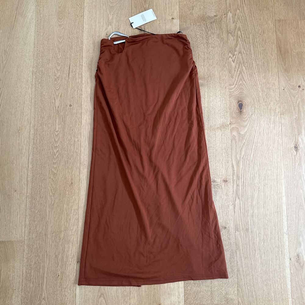Ownley Midi Skirt Lennon Size XS Brown Silver